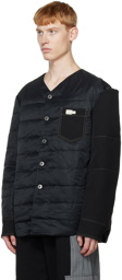 Feng Chen Wang Black Layered Jacket