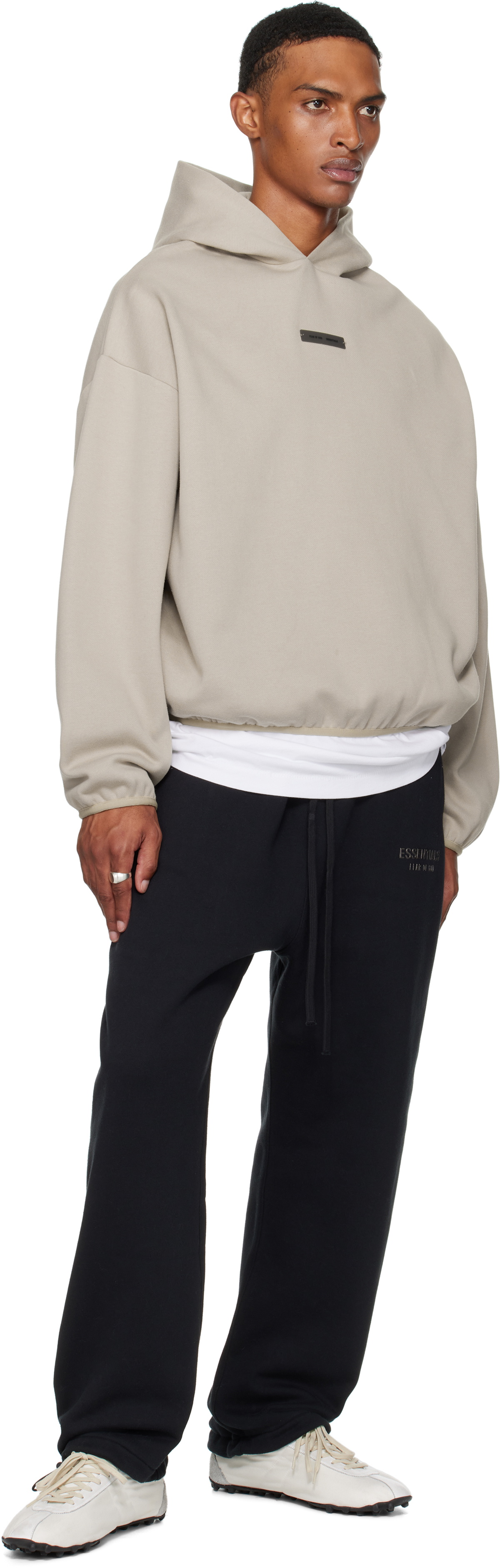 Fear of God ESSENTIALS Black Relaxed Fleece Sweatpants