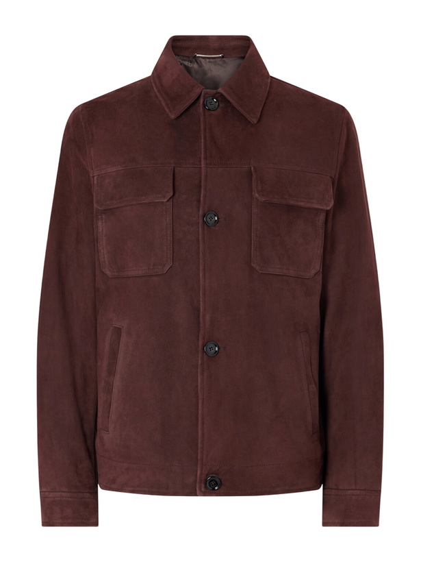 Photo: Lardini - Suede Jacket - Brown