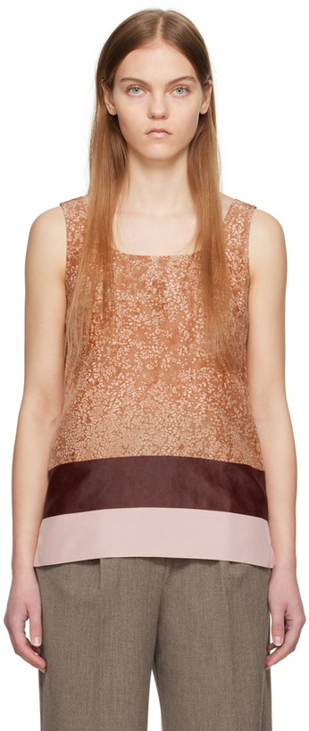 Photo: UMBER POSTPAST Orange Hand-Dyed Camisole