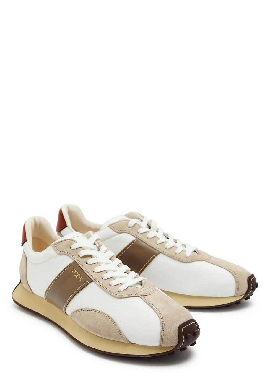 Tods Sportivo Active 26L Panelled Satin-twill Sneakers White
