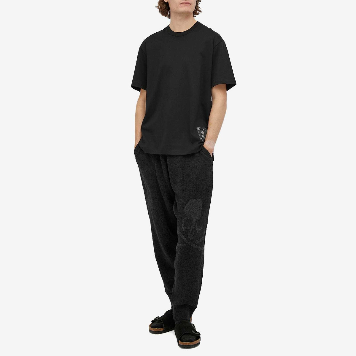 MASTERMIND WORLD Men's Lounge Skull Trousers in Black/Charcoal