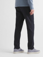 Mr P. - James Tapered Pleated Cotton Trousers - Blue