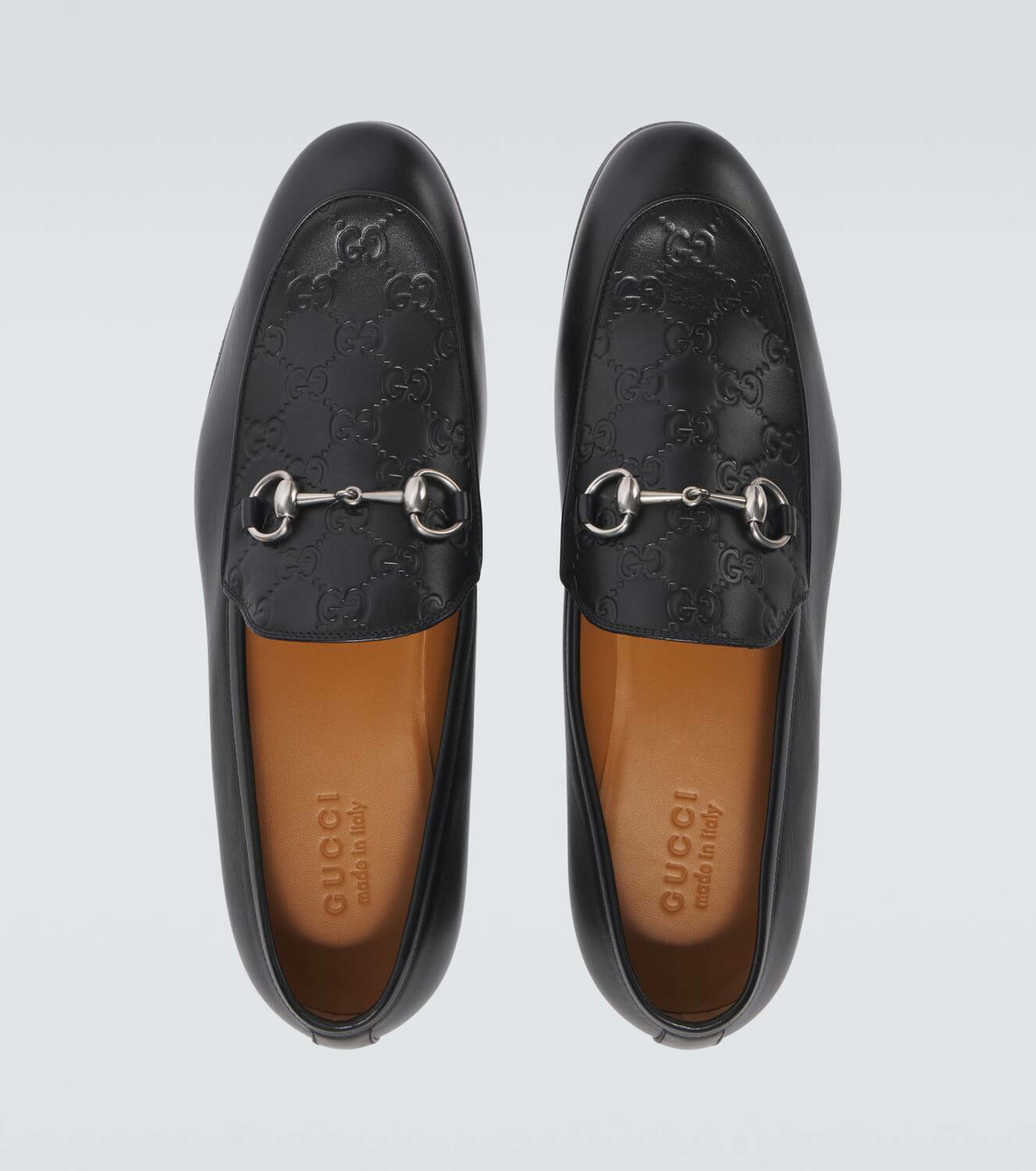 Gucci Horsebit GG debossed leather loafers Gucci display picture 2