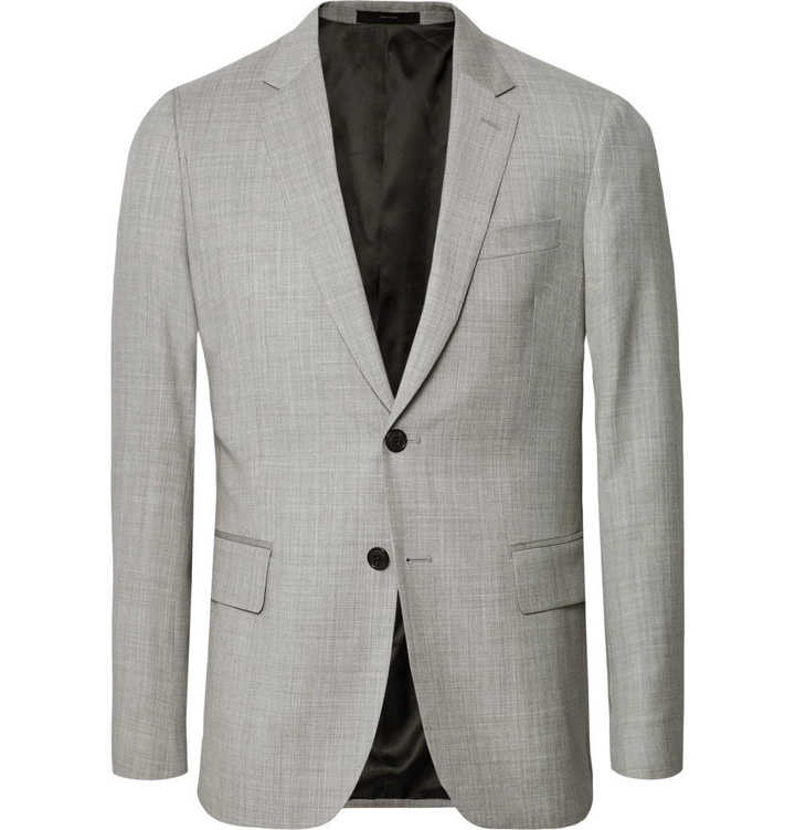 Photo: Paul Smith - Light-Grey Soho Slim-Fit Mélange Wool Suit Jacket - Light gray