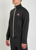 Moncler Logo-appliquéd Jersey Jacket Dark Blue
