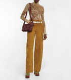 Stouls Cassidy high-rise wide-leg suede pants
