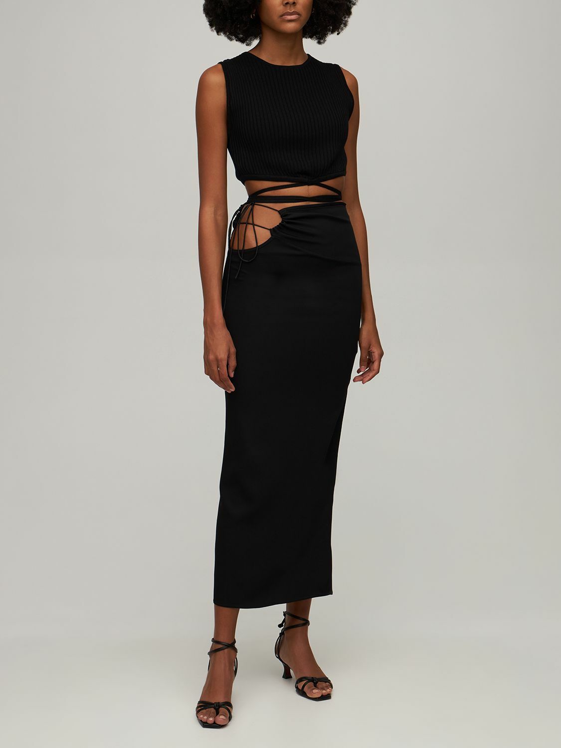 【関税込み】Christopher Esber ロングスカート CHRISTOPHER ESBER Buckled cutout jersey maxi skirt | NET-A