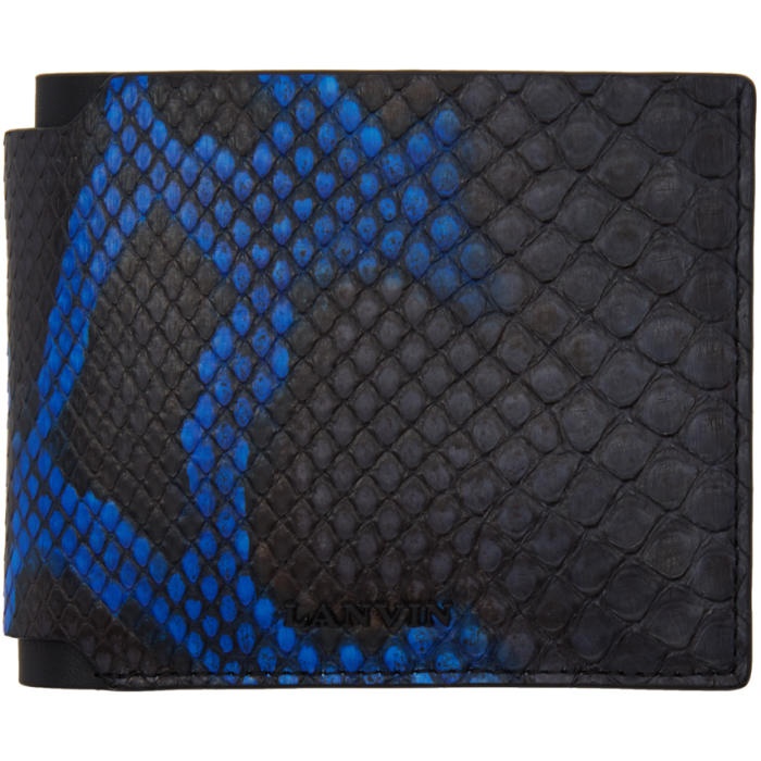 Photo: Lanvin Black and Blue Python Wallet