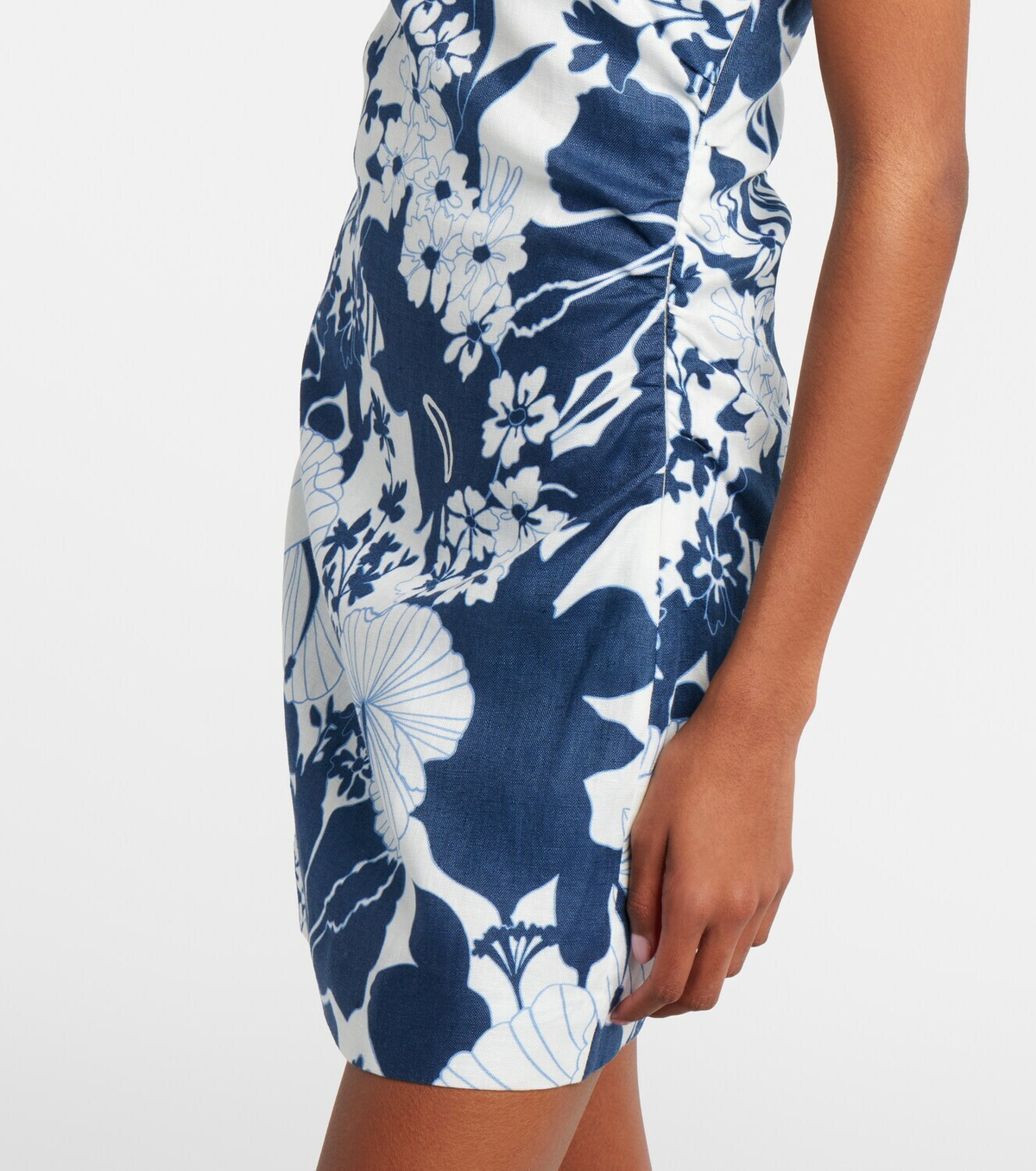 SIR Paradiso floral linen minidress