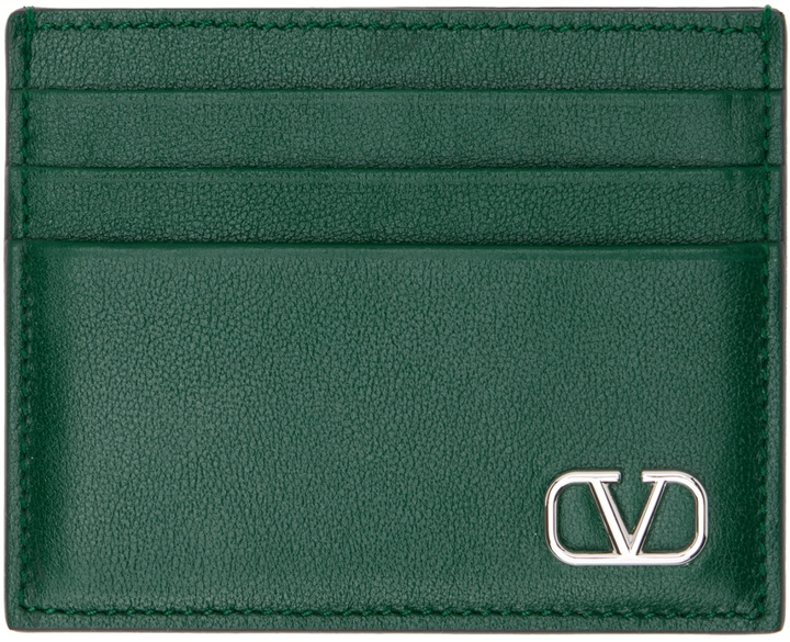 Photo: Valentino Garavani Green Mini VLogo Card Holder