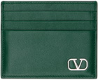 Valentino Garavani Green Mini VLogo Card Holder