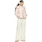 Moncler Pink Andro Hooded Short Down Jacket