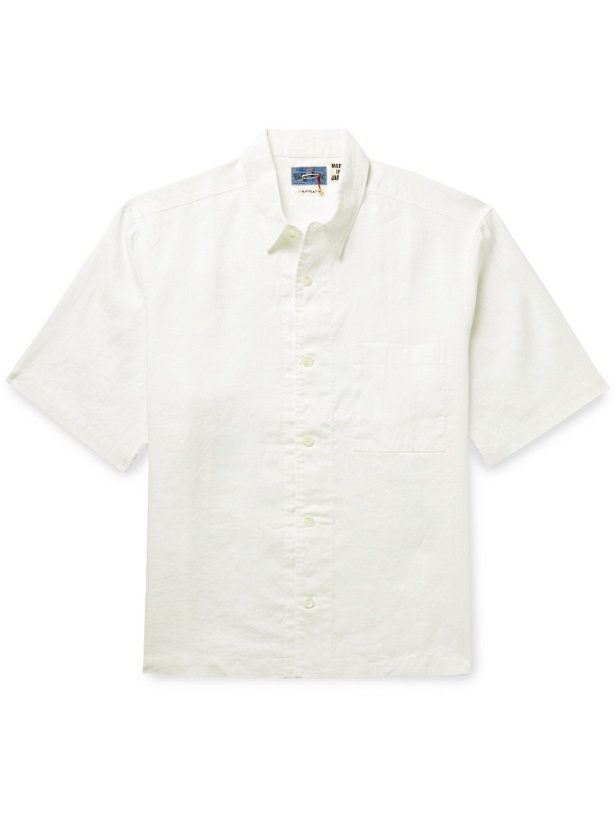 Photo: BLUE BLUE JAPAN - Linen Shirt - White