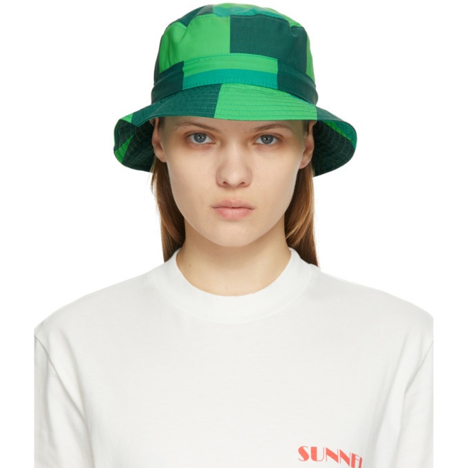 Photo: Sunnei Green Print Bucket Hat