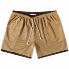 s.k manor hill Men's Reversible Mesh Ball Shorts in Tan/Brown