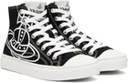 Vivienne Westwood Black Plimsoll High Top Canvas Sneakers