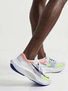 Nike Running - Zoom Fly 5 Premium Rubber-Trimmed Mesh Running Sneakers - White