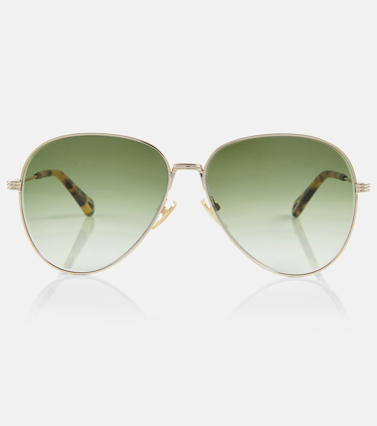 Chloe - Faith aviator metal sunglasses Chloe
