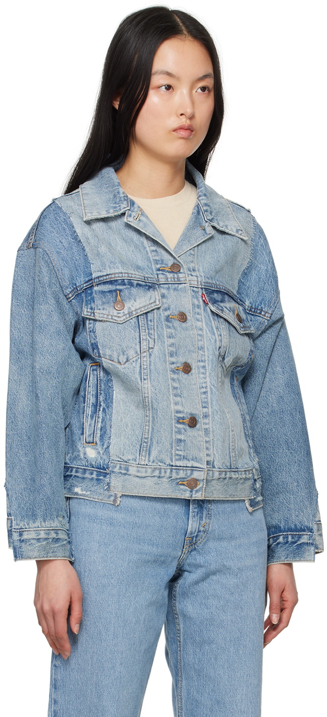 Levi's Blue 90s Repaired Denim Jacket