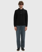 CLOSED KNITTED POLO Black Men