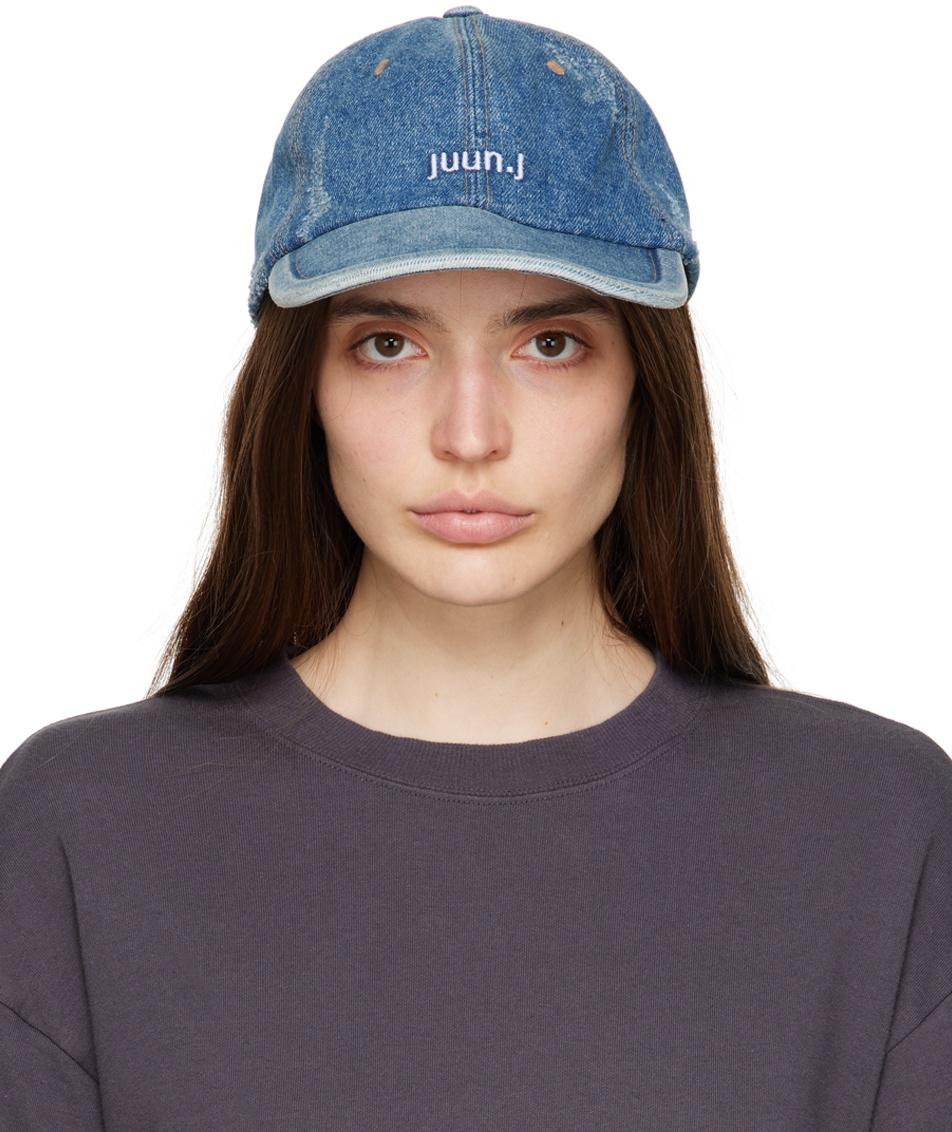 Photo: Juun.J Blue Embroidered Denim Cap