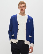 Maison Kitsune Baby Fox Patch Bi Color Classic Cardigan Blue - Mens - Zippers & Cardigans