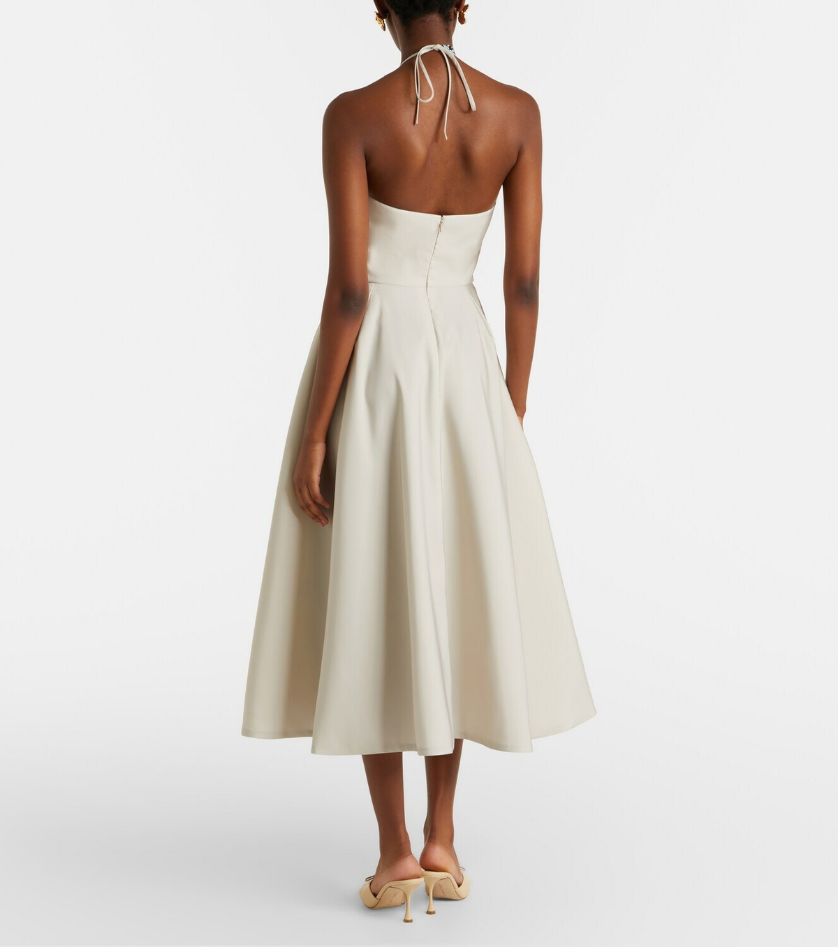 Oscar de la Renta Floral faille cocktail dress