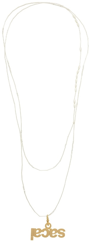 Photo: Sacai Gold & Silver Mobile Connecter Strap Necklace