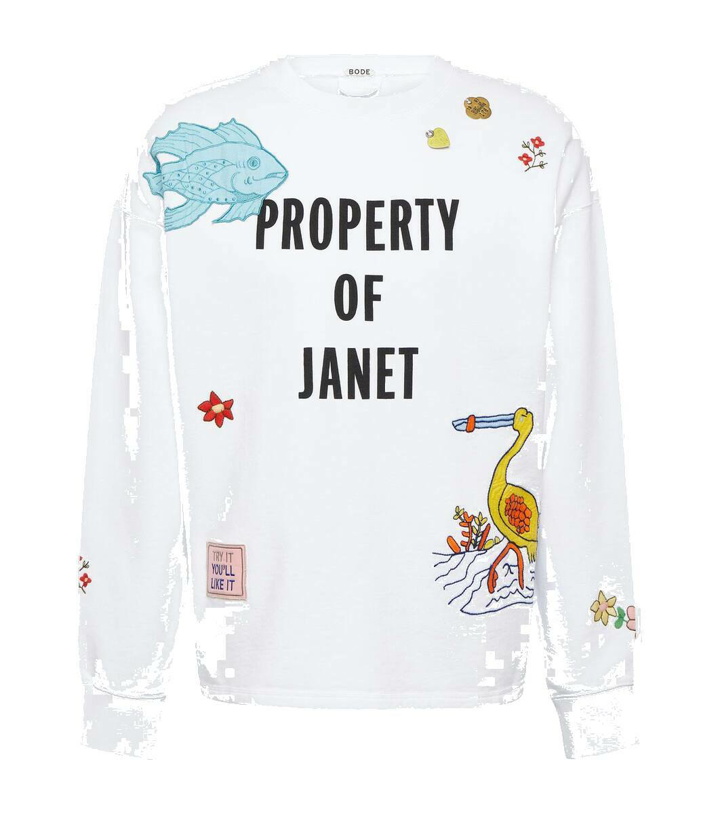 Photo: Bode Property of Janet cotton jersey sweatshirt