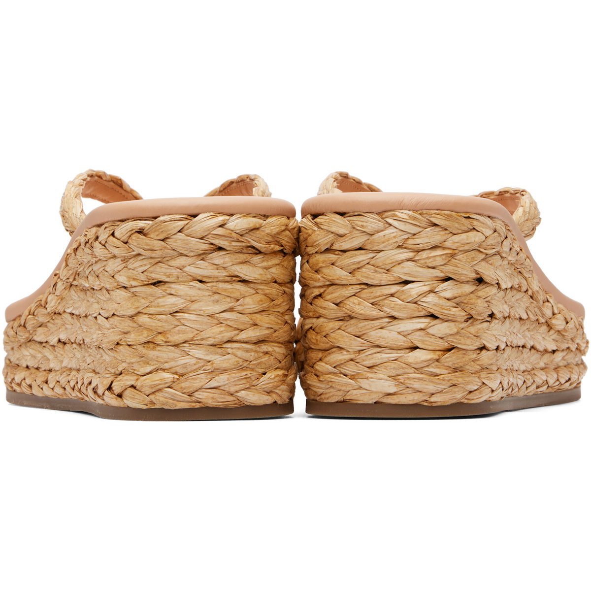 Ancient Greek Sandals Beige Etheria Low Wedge Heeled Sandals