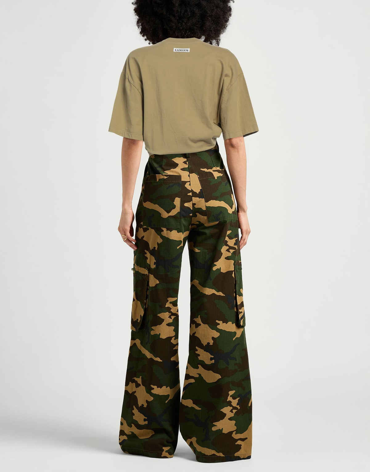Laneus Womens T-shirt Khaki