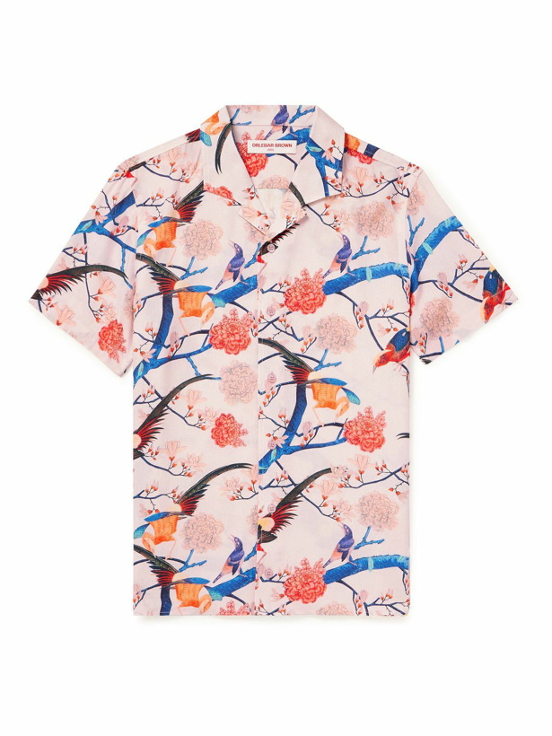 Photo: Orlebar Brown - Hibbert Camp-Collar Printed Voile Shirt - Pink