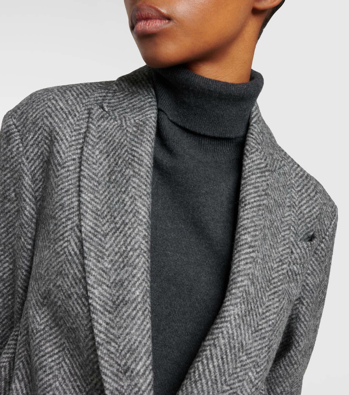 Brunello Cucinelli Chevron wool-blend blazer