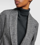 Brunello Cucinelli Chevron wool-blend blazer