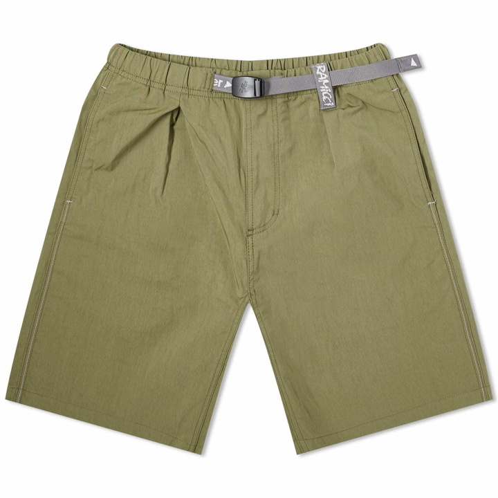 Photo: Gramicci Men's x And Wander Climbing G-Shorts in Olive
