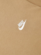 Nike - Sportswear Club Logo-Embroidered Cotton-Jersey T-Shirt - Brown