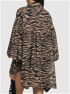 THE ATTICO Printed Mousseline Oversized Shirt