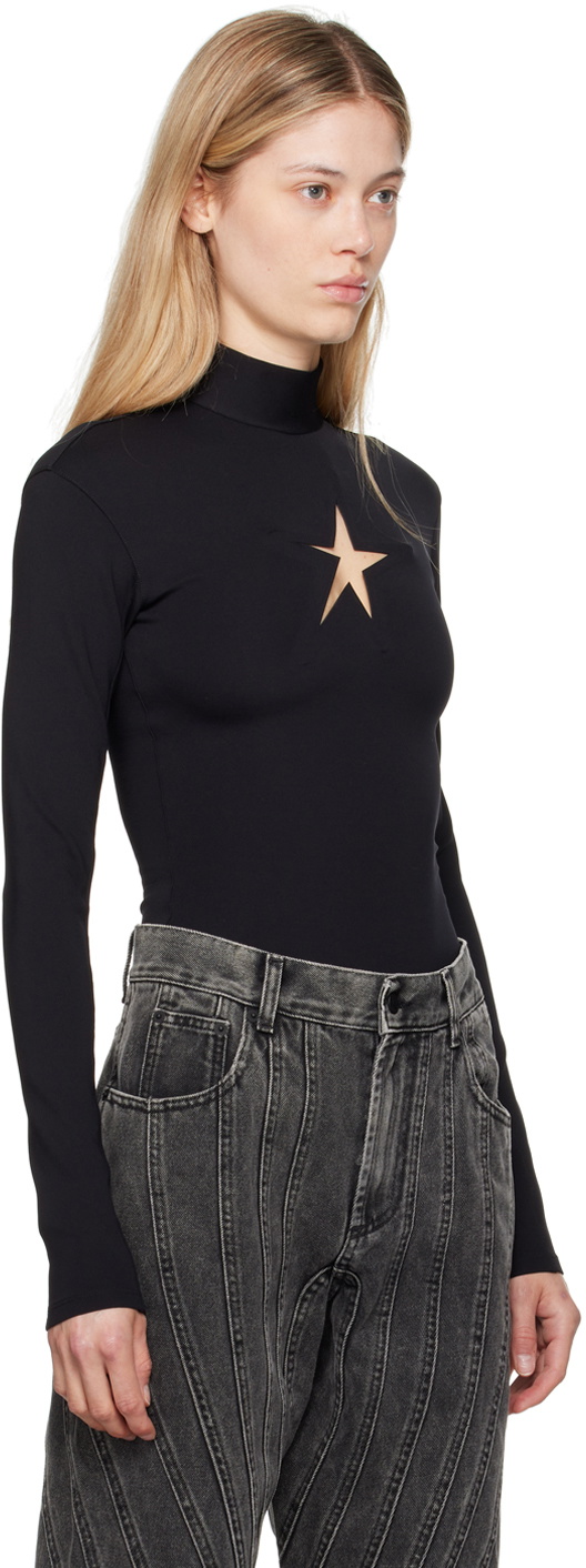 Mugler Black Star Turtleneck Mugler