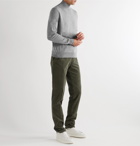 Canali - Mélange Merino Wool Mock-Neck Sweater - Gray