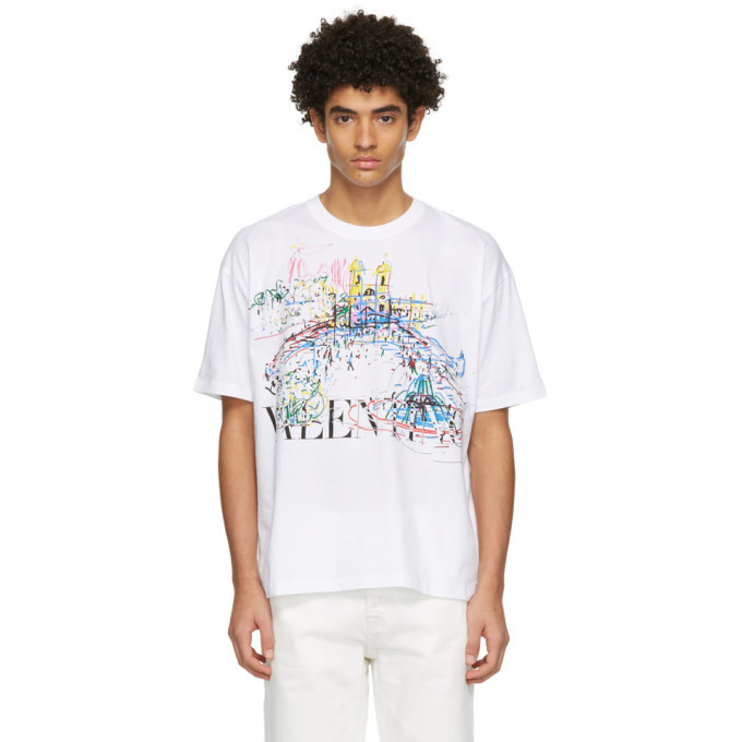 Photo: Valentino White Roman Sketches T-Shirt