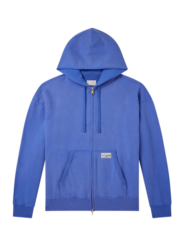 Photo: Aimé Leon Dore - Cotton-Jersey Zip-Up Hoodie - Blue
