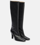The Row Mona leather knee-high boots
