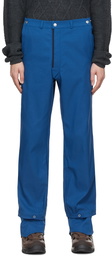 Kiko Kostadinov Blue Haidu Hem Trousers