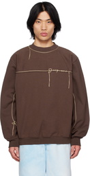 Jacquemus Brown Le Raphia 'Le Sweatshirt Fio' Sweatshirt