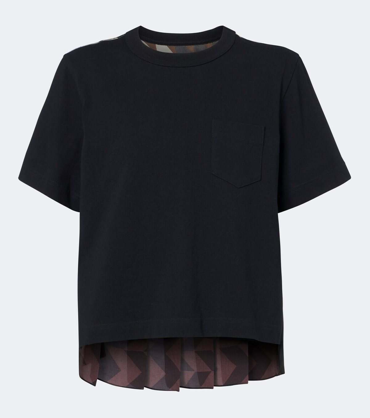 Sacai x A.P.C. pleated cotton T-shirt