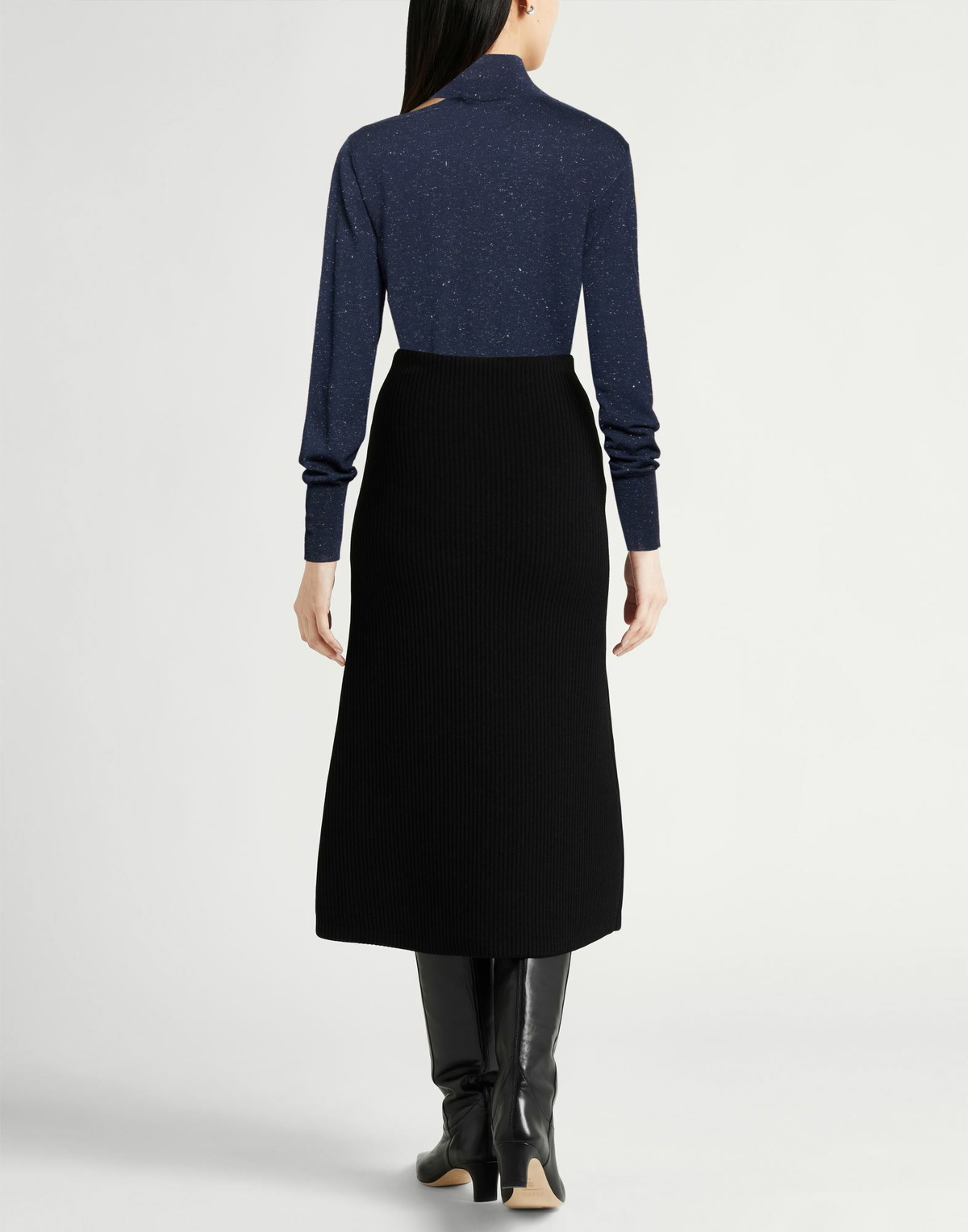 Peserico Womens Turtleneck Midnight in Blue