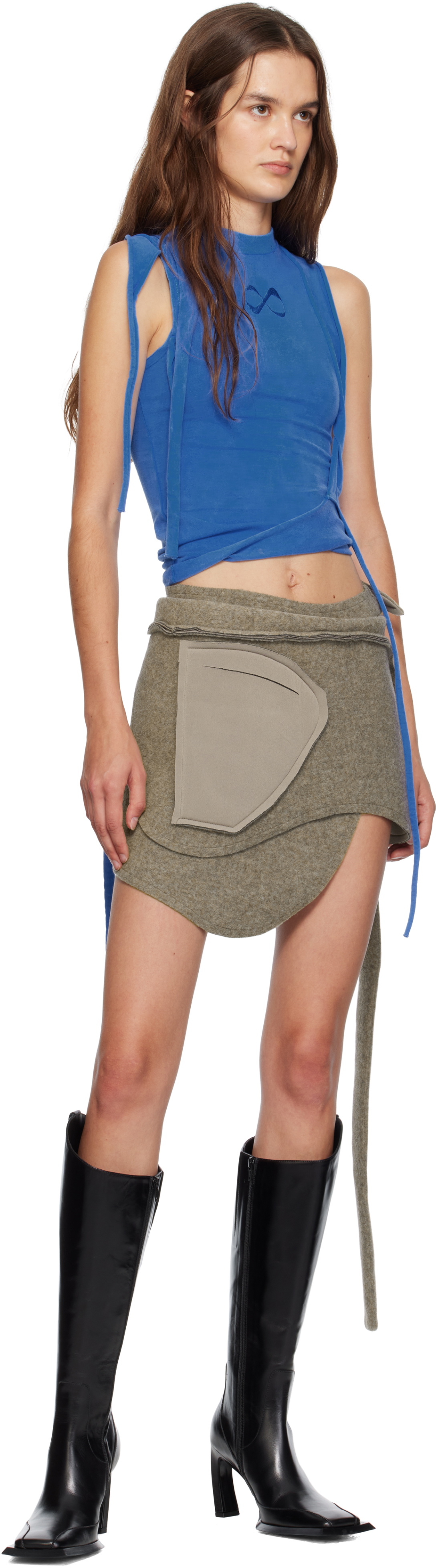 Ottolinger Gray Scuba Miniskirt