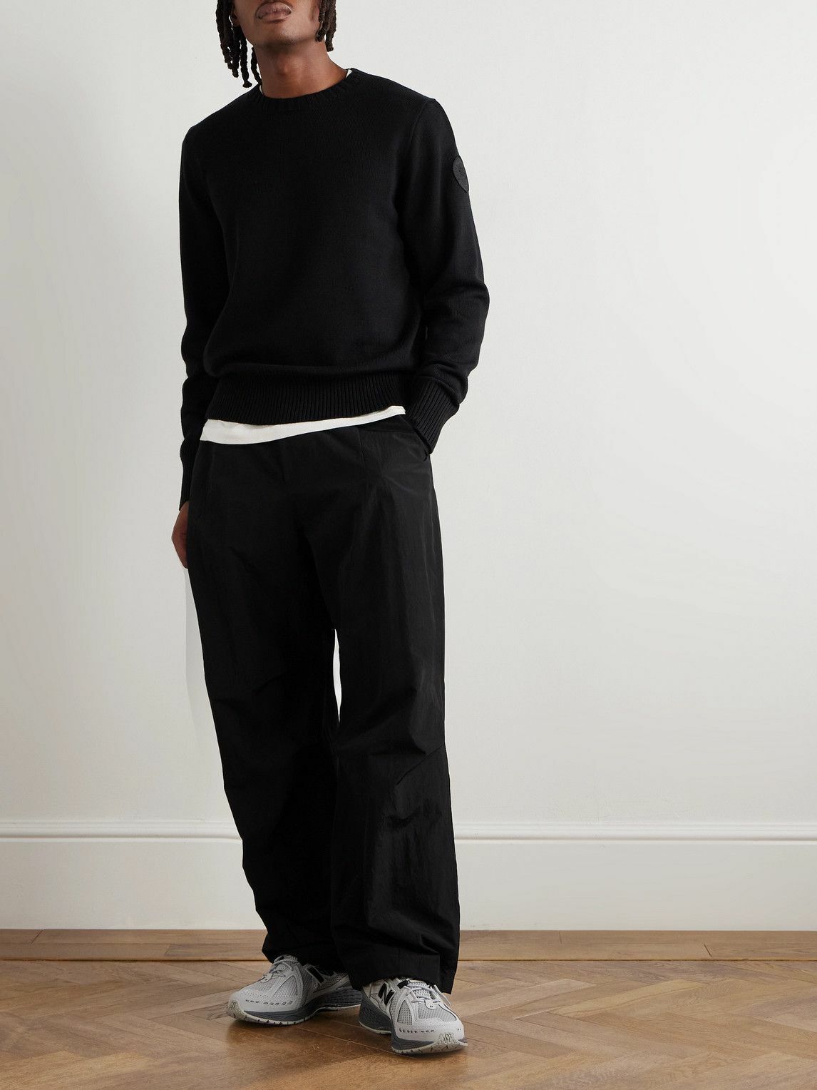 Canada Goose - Rosseau Logo-Appliquéd Wool Sweater - Black