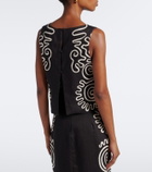 Cala de la Cruz Avelino printed linen top